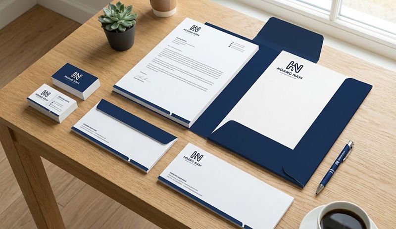 Bộ thiết kế nhận diện thương hiệu văn phòng chuyên nghiệp