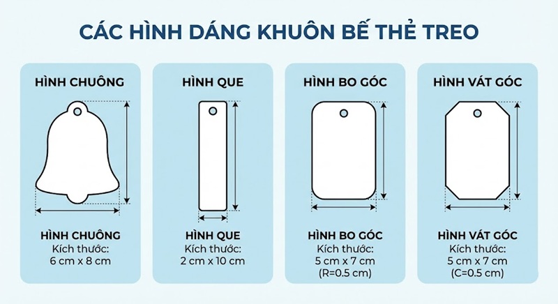 Tổng hợp các hình dáng và kích thước mác treo quần áo độc đáo