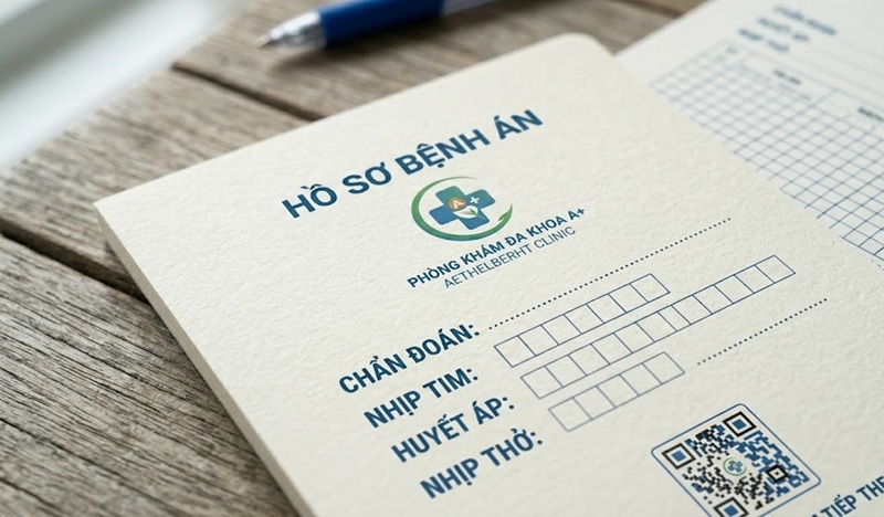 Chi tiết chất lượng in ấn sắc nét trên giấy hồ sơ bệnh án Chi tiết chất lượng in ấn sắc nét trên giấy hồ sơ bệnh án