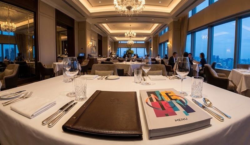 Lựa chọn in menu nhà hàng cao cấp phù hợp không gian