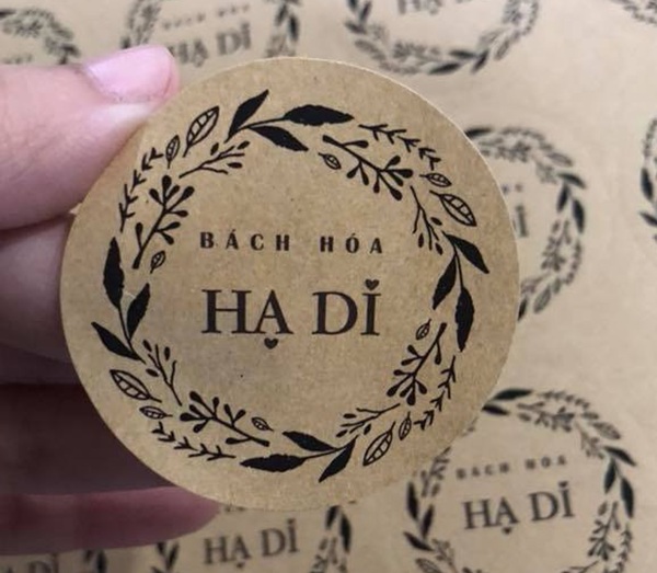 Mẫu in decal giấy kraft tại In ấn Hoàng Nam