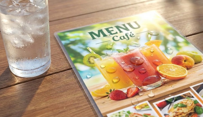 Mẫu in menu nhựa PVC chống nước tuyệt đối cho quán cafe