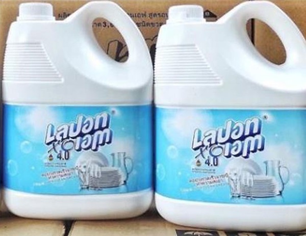 Mẫu in nhãn decal chai nước rửa chén