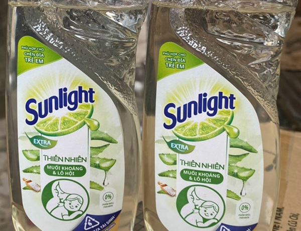 Mẫu in nhãn decal chai nước rửa chén