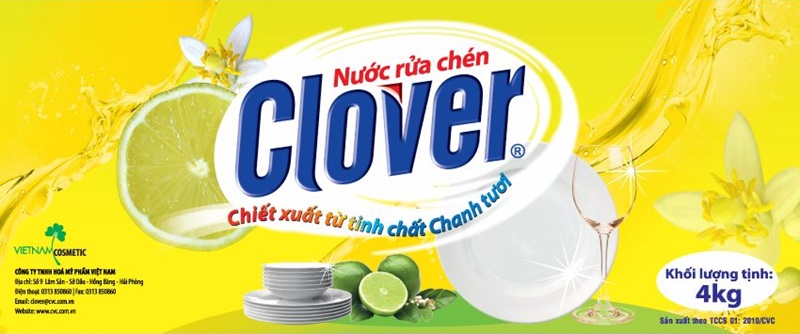 Mẫu in nhãn decal chai nước rửa chén