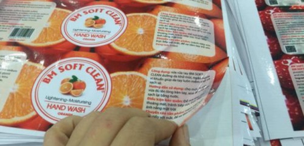 Mẫu in nhãn decal chai nước rửa chén