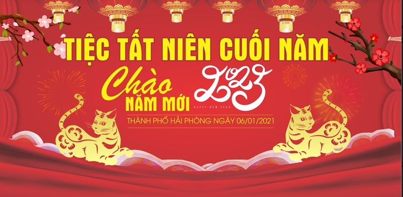 Mẫu in phông bạt tất niên đẹp 