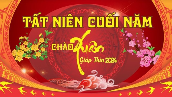 Mẫu in phông bạt tất niên đẹp 