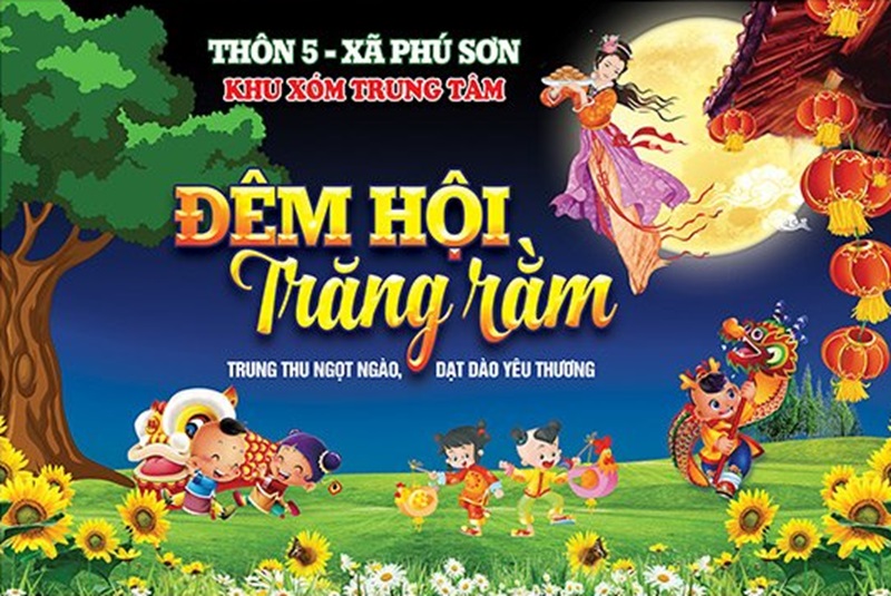 Mẫu in phông bạt trung thu