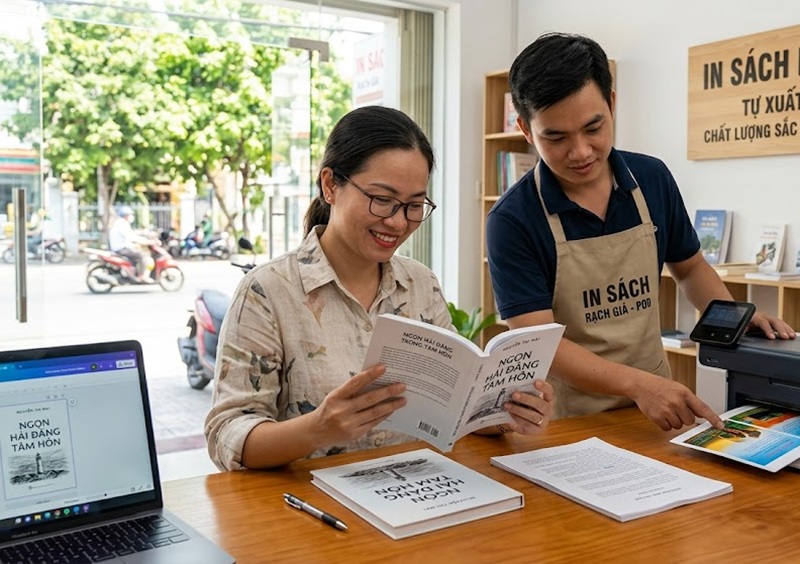 Dịch vụ in sách số lượng ít theo yêu cầu linh hoạt từ 1 cuốn, giải pháp tối ưu cho tác giả tự xuất bản.