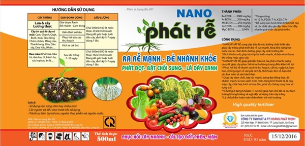 Mẫu in tem nhãn thuốc bảo vệ thực vật