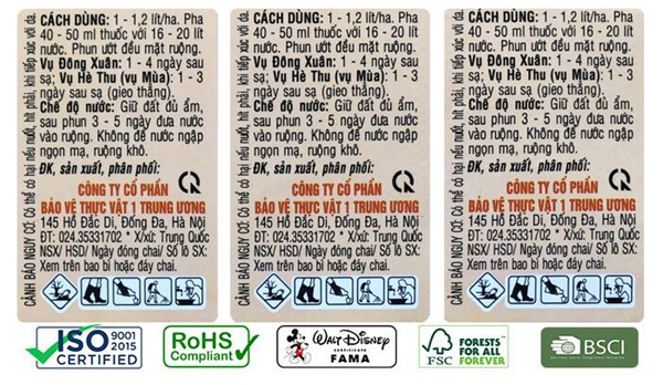 Mẫu in tem nhãn thuốc bảo vệ thực vật