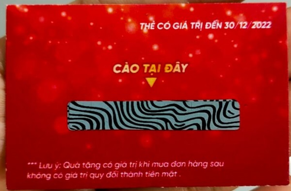 Mẫu in thẻ cào khuyến mãi