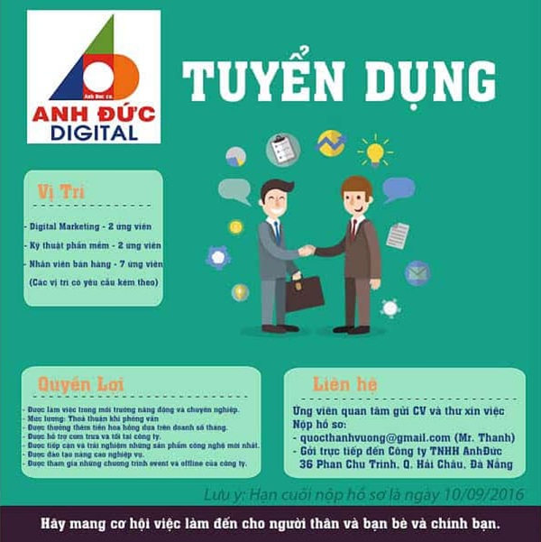 Mẫu tờ rơi tuyển dụng