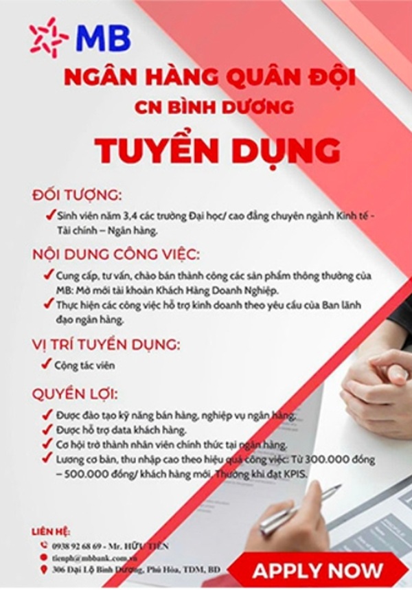 Mẫu tờ rơi tuyển dụng