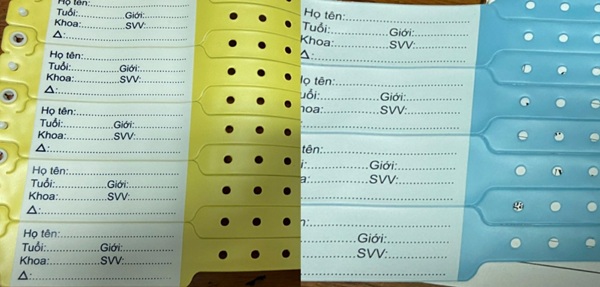 Chi phí in vòng đeo tay bệnh viện