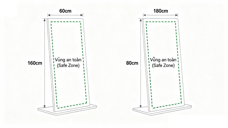 Kích thước thiết kế standee chuẩn