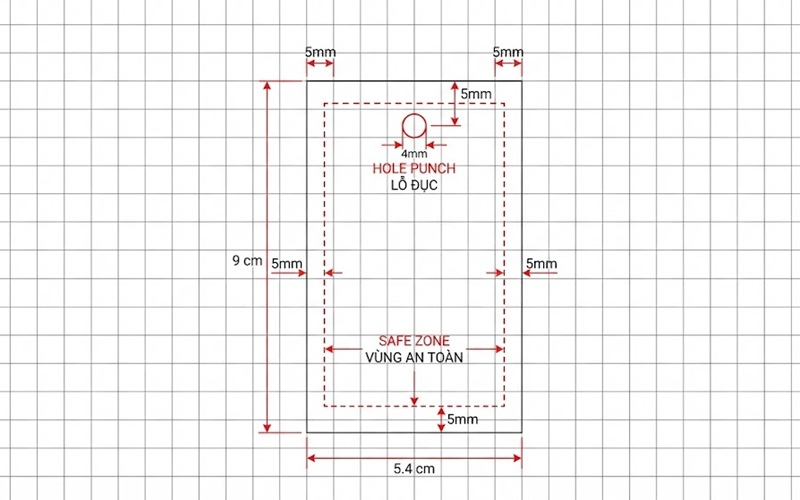 Hướng dẫn vị trí đục lỗ thẻ treo chuẩn thiết kế