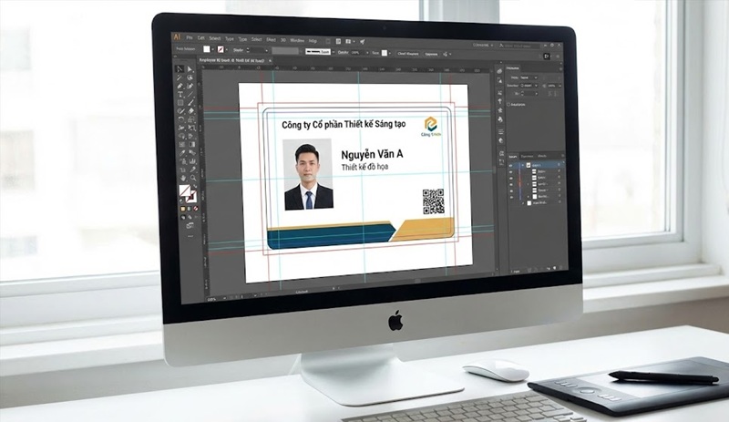 Hướng dẫn vùng an toàn khi thiết kế thẻ nhựa trên phần mềm AI