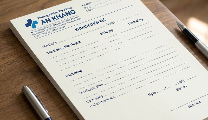 Mẫu in toa thuốc và hướng dẫn sử dụng thuốc rõ ràng sắc nét