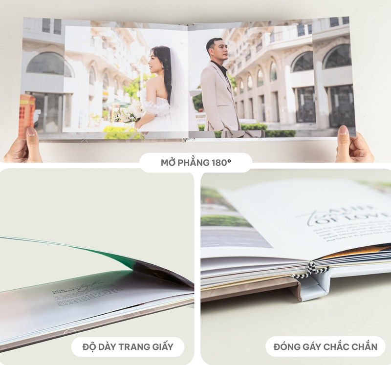 Mẫu Photobook mở phẳng 180 độ cao cấp