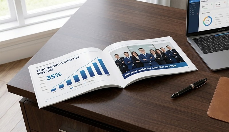 Mẫu in catalogue giới thiệu năng lực doanh nghiệp chuyên nghiệp