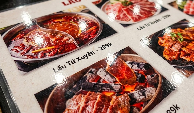 In menu cán màng bóng giúp hình ảnh sắc nét rực rỡ