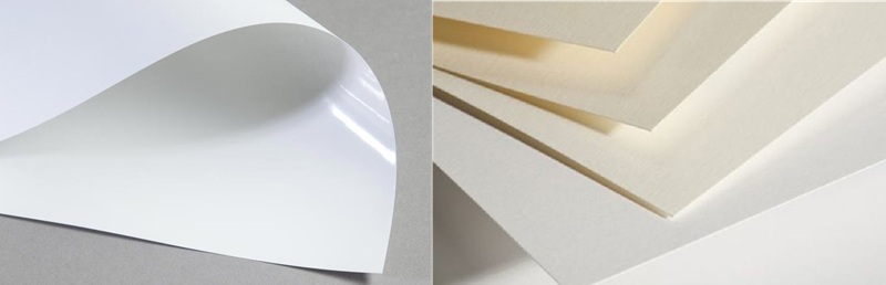 Phân biệt bề mặt giấy Couche và giấy Fort