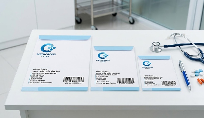 Quy cách kích thước in bao thư đựng kết quả xét nghiệm chuẩn y tế Quy cách kích thước in bao thư đựng kết quả xét nghiệm chuẩn y tế