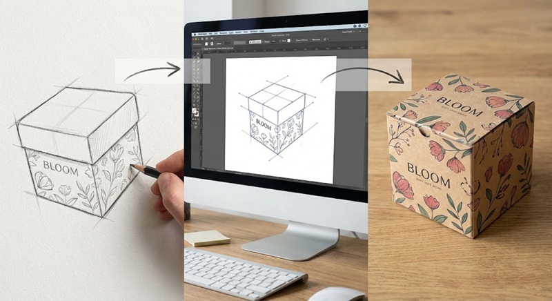 Quy trình từ thiết kế phác thảo đến in ấn thành phẩm