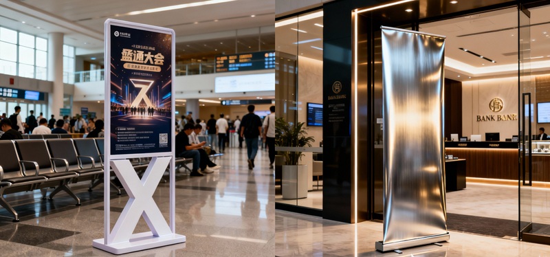 Phân biệt standee chữ X và standee cuốn nhôm