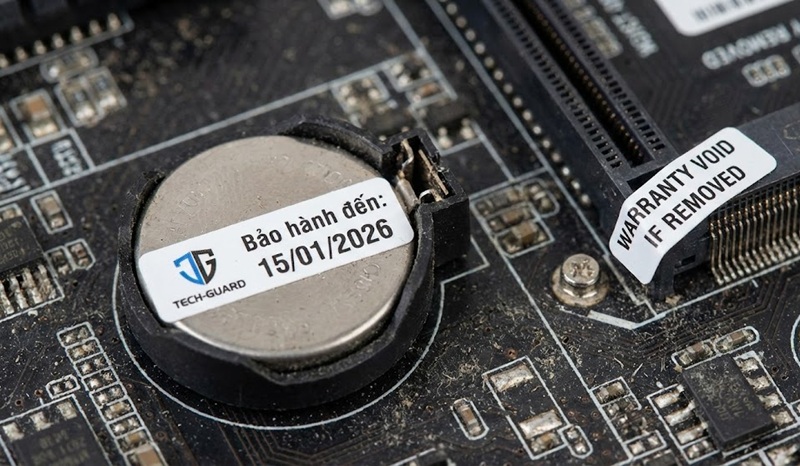 Tem vỡ dán mainboard máy tính in sắc nét kích thước nhỏ