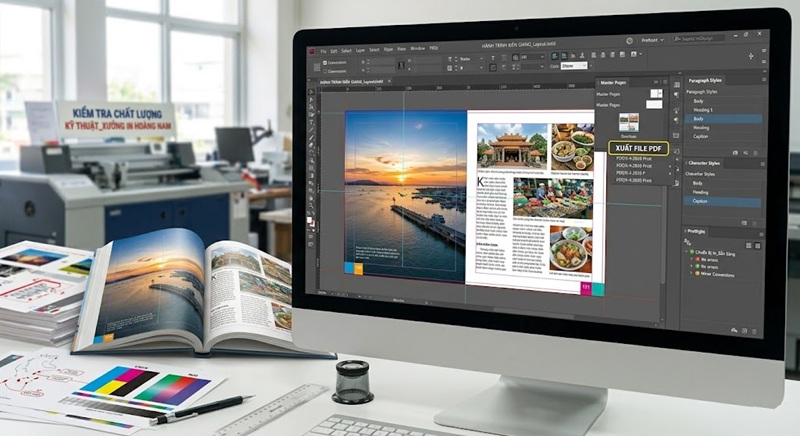 Vai trò của thiết kế bìa sách chuyên nghiệp và kỹ thuật dàn trang layout chuẩn mực khi in sách.