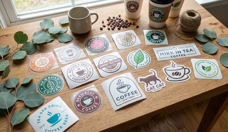 Các mẫu thiết kế sticker dán ly hình dáng độc đáo