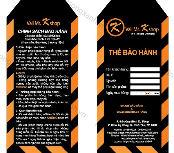 Dịch vụ thiết kế thẻ treo chuyên nghiệp