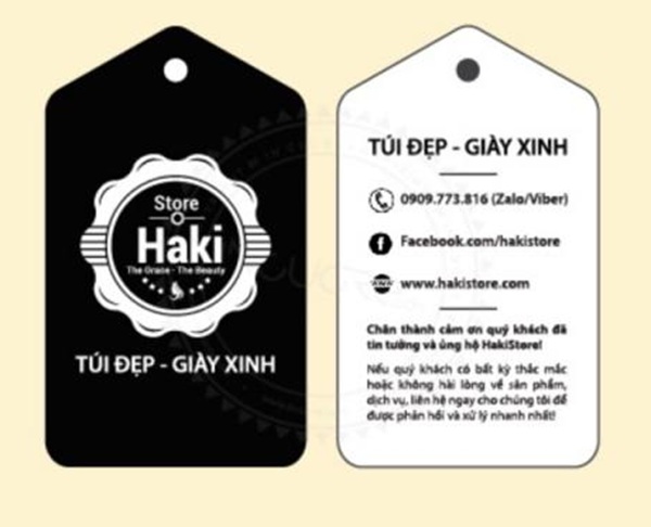 Mẫu thiết kế thẻ treo sản phẩm