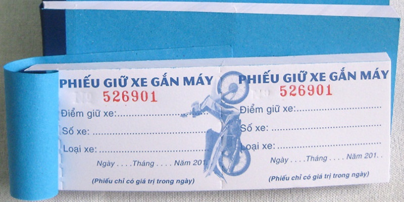 Công nghệ in ấn vé gửi xe máy