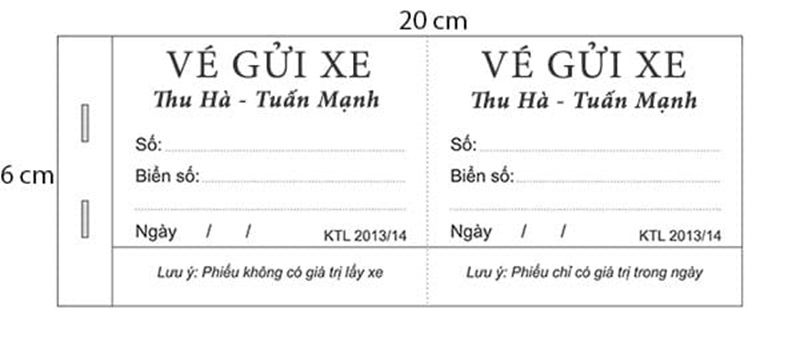 Lợi ích của vé gửi xe máy in sẵn