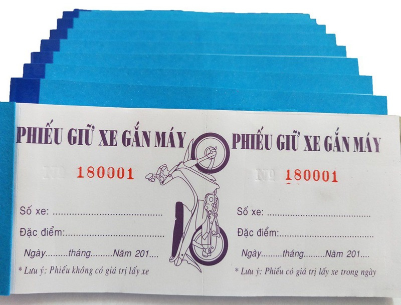 Cách thức hoạt động của vé gửi xe máy in sẵn