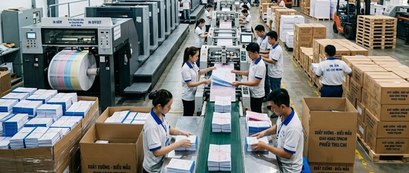 Phân xưởng sản xuất và đóng cuốn phiếu thu chi carbonless chuyên nghiệp tại Hoàng Nam TPHCM Phân xưởng sản xuất và đóng cuốn phiếu thu chi carbonless chuyên nghiệp tại Hoàng Nam TPHCM