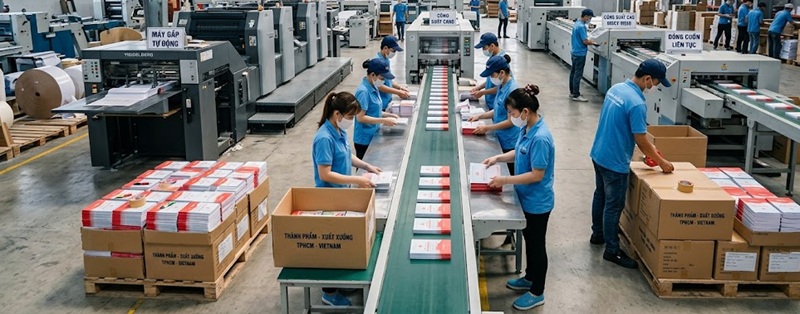 Phân xưởng sản xuất và đóng cuốn sổ khám bệnh y tế chất lượng cao tại Hoàng Nam TPHCM