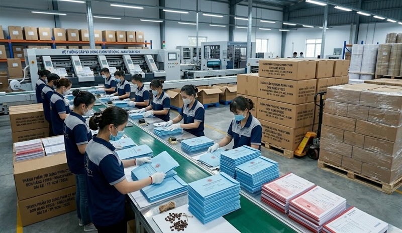 Phân xưởng sản xuất và gia công túi đựng phim y tế tại Hoàng Nam TPHCM