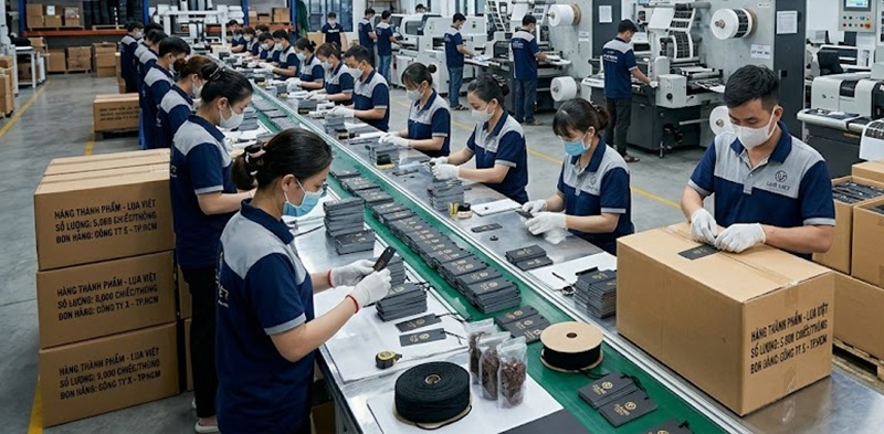 Phân xưởng sản xuất và gia công thẻ treo quần áo chuyên nghiệp tại Hoàng Nam TPHCM